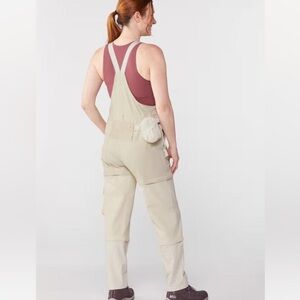 Outdoor Voices Rectrek Convertible Overalls in Linen/Vanilla/Sugar